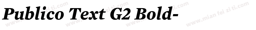 Publico Text G2 Bold字体转换